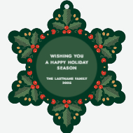 Holly Floral Snowflake Back