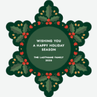 Holly Floral Snowflake Back