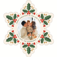 Holly Floral Snowflake Front