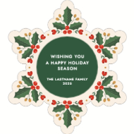 Holly Floral Snowflake Back
