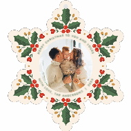 Holly Floral Snowflake Front