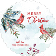 Winter Cardinals Front