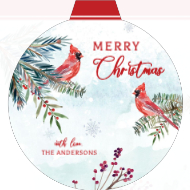 Winter Cardinals Front