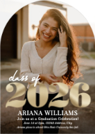 Gleaming Grad, Invitation (Shaped Cut) Front