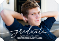 Scripted Graduate (Shaped Cut) Front