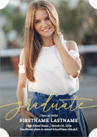 Scripted Graduate (Shaped Cut) Front