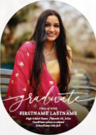 Scripted Graduate (Shaped Cut) Front