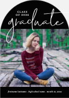 Script Graduate (Shaped Cut) Front