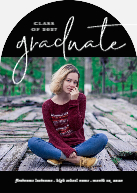Script Graduate (Shaped Cut) Front
