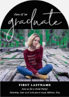 Script Graduate (Shaped Cut) Front