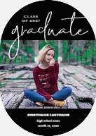 Script Graduate (Shaped Cut) Front