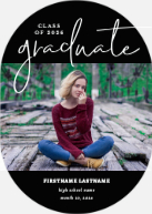 Script Graduate (Shaped Cut) Front