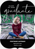 Script Graduate (Shaped Cut) Front