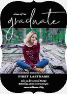 Script Graduate (Shaped Cut) Front