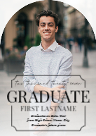 Notched Graduate (Shaped Cut) Front