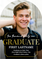 Notched Graduate, Gold (Shaped Cut) Front