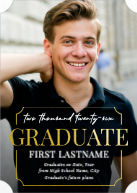 Notched Graduate, Gold (Shaped Cut) Front