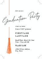 Side Tassel (Shaped Cut) Front