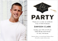 Lets Party Grad Hat (Shaped Cut) Front