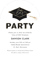 Lets Party Grad Hat (Shaped Cut) Front