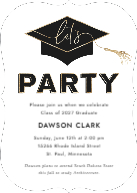 Lets Party Grad Hat (Shaped Cut) Front