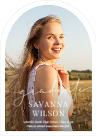 Bordered Script (Shaped Cut) Front