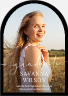 Bordered Script (Shaped Cut) Front