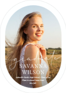 Bordered Script (Shaped Cut) Front