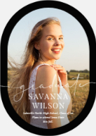 Bordered Script (Shaped Cut) Front