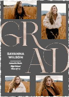Sophisticated Grad (Shaped Cut) Front