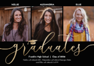 Graduate Script with Cap (Triplets) Front