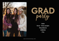 Graduate Script with Cap (Triplets) Back