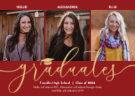 Graduate Script with Cap (Triplets) Front