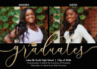 Graduate Script with Cap (Twins) Front