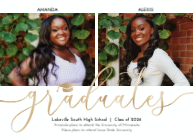 Graduate Script with Cap (Twins) Front