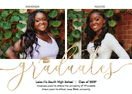 Graduate Script with Cap (Twins) Front