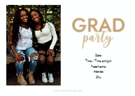 Graduate Script with Cap (Twins) Back