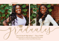 Graduate Script with Cap (Twins) Front