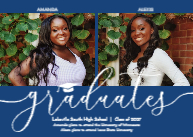 Graduate Script with Cap (Twins) Front