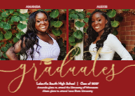 Graduate Script with Cap (Twins) Front