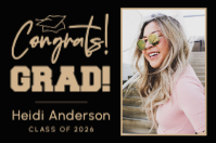 (72 x 48) Cap Congrats!