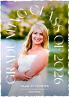 Arched Typography (Shaped Cut) Front