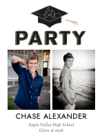 (18 x 24) Lets Party Grad Hat