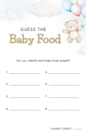 Guess the Baby Food