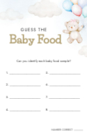 Guess the Baby Food