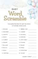 Baby Word Scramble