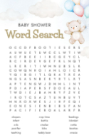 Baby Shower Word Search