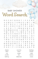 Baby Shower Word Search
