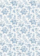 Vintage Blue Porcelain Back