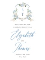 (30 x 40) Blue Hydrangea Crest